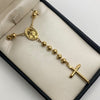 Rosario virgen milagrosa balines lisos Oro amarillo 18k 12,7 Gr / 5 mm / 50 Cm