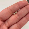 Topos mini flor circones blancos  Oro amarillo 18k 0,45 Gr / 3,5 mm