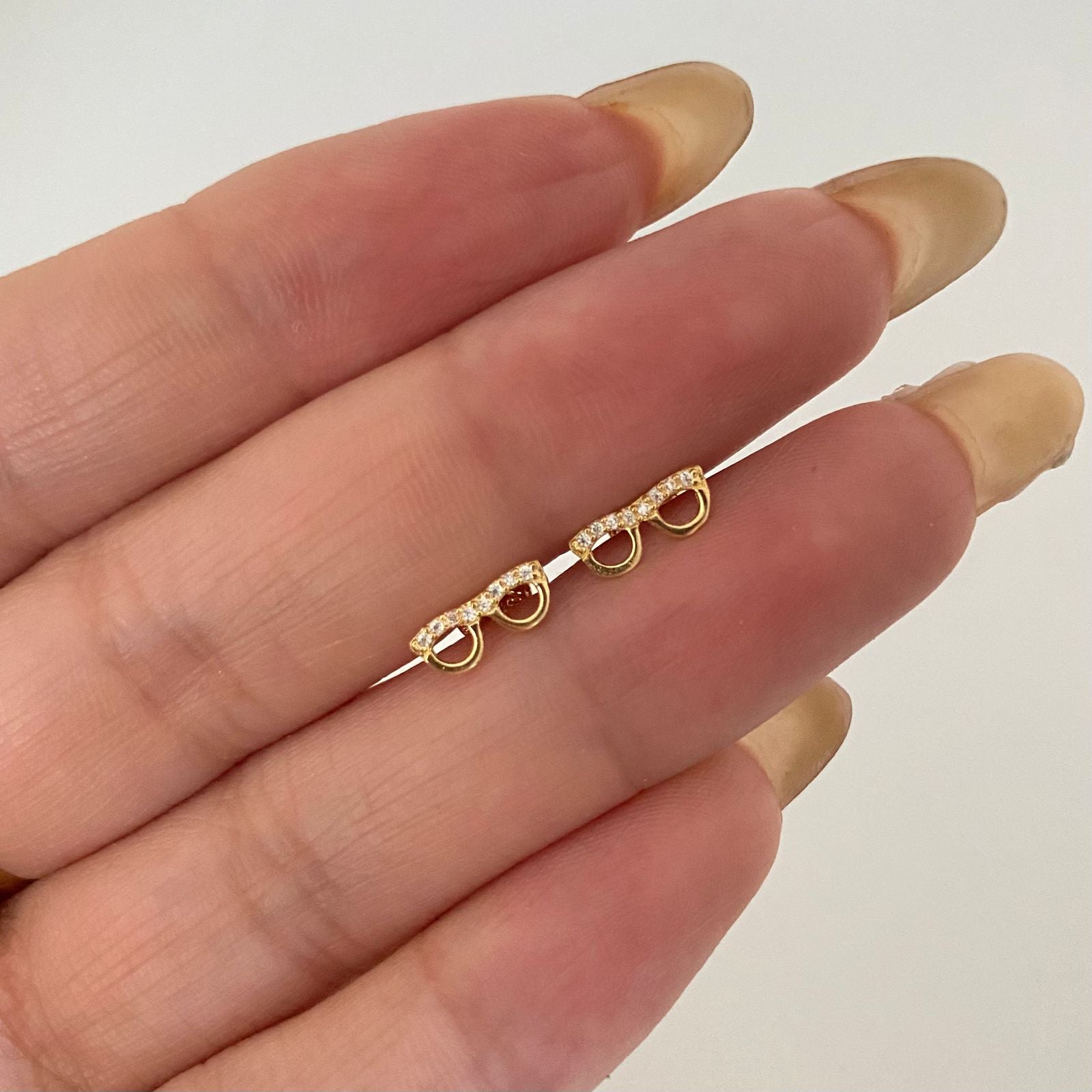 Topos gafas casting superior Oro amarillo 18k 0,65 Gr / 9,0 mm