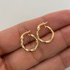 Candonga entorchada Oro amarillo 18k 0,85 Gr / 1,5 Cm