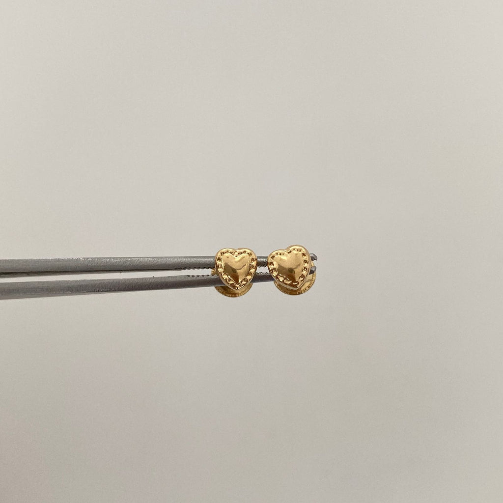 Topos Corazon Inflado Borde Oro amarillo 18k 0,5 Gr / 5,2 mm