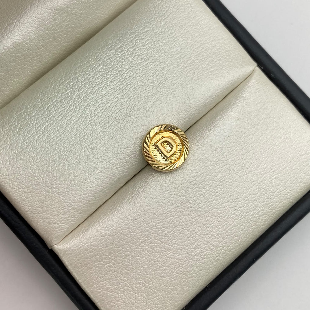 Herraje tambor letra d Oro amarillo 0,55 Gr / 1 Cm