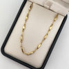 Cadena rustica barriles lisos y diamantados Oro amarillo 18k 9,65 Gr / 3,4 mm / 61 Cm Broche 0,60