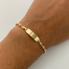 Pulso bebé gc placa semi rectangular  Oro amarillo 18k 1,90 Gr / 5,1 mm / 16,5 Cm Broche 0,15