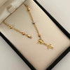 Pulso Denario Bola Diamantada 4mm Tres oros 18k 3,15 Gr / 19 Cm  Broche 0,30