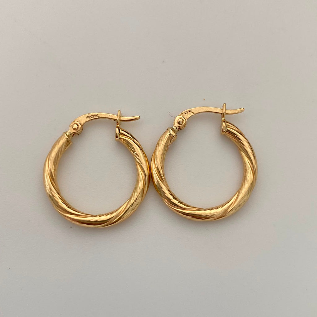 Candonga Entorchada Oro amarillo 18k 1,6 Gr / 2 Cm