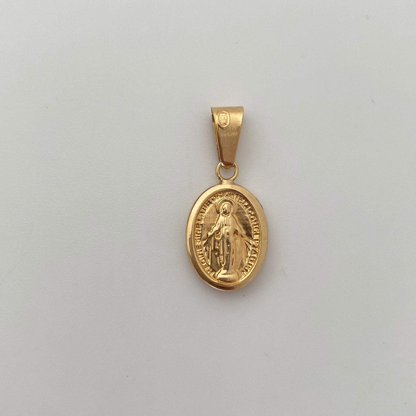 Dije Virgen Milagrosa Oro amarillo 18k 1,1 Gr / 11,8 mm / 2,5 Cm