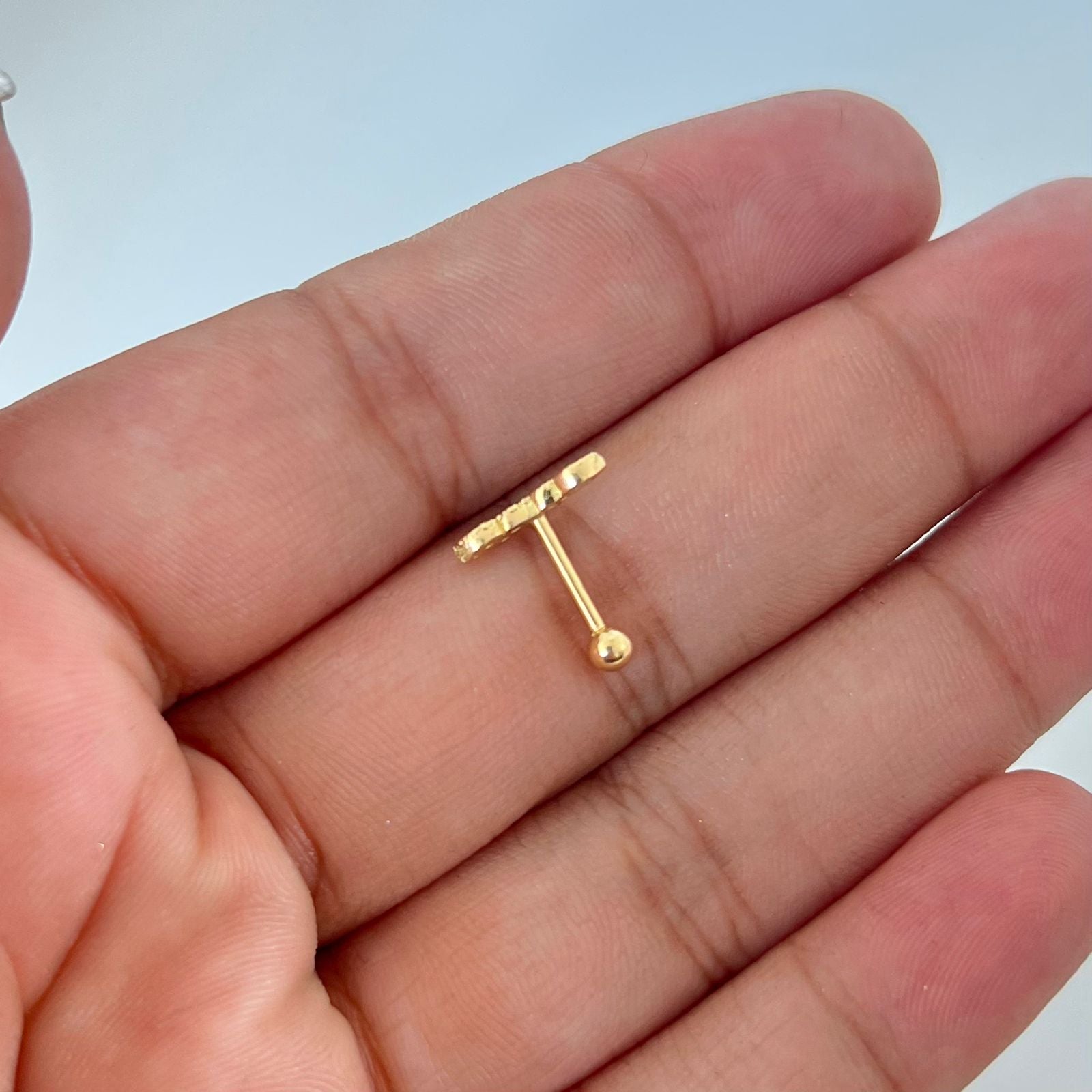 Piercing fila tipo corona casting (joya ) Oro amarillo 18k 0,65 Gr