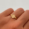 Anillo Trebol Diamantado Oro amarillo 18k / Talla 6 / 1,2 Gr / 2,7 mm