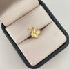 Dije trebol fondo diamantado Oro amarillo 18k 0,85 Gr / 1,5 Cm
