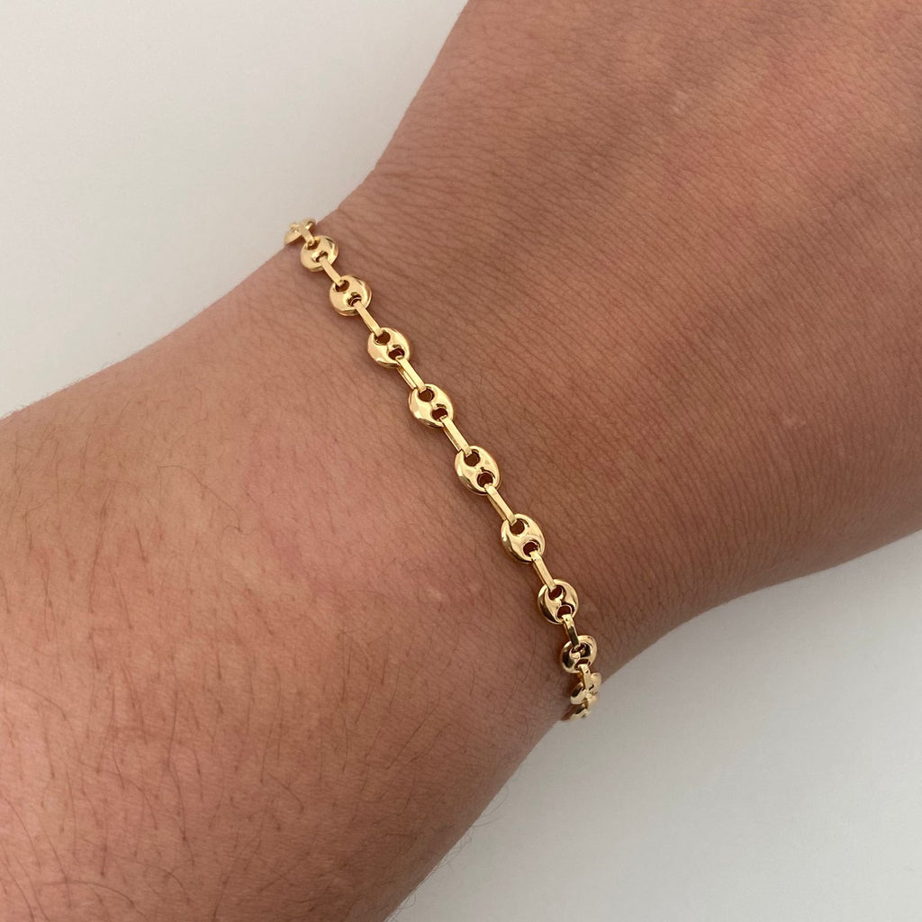 Pulso Gc Liso Oro amarillo 18k 2,80 Gr / 4,1 mm / 19,5 Cm Broche 0,40