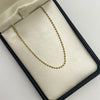 Cadena Mini militar diamantada Oro amarillo 18k +3 / 6,59 Gr / 1,6 mm / 50 Cm Broche 0,40