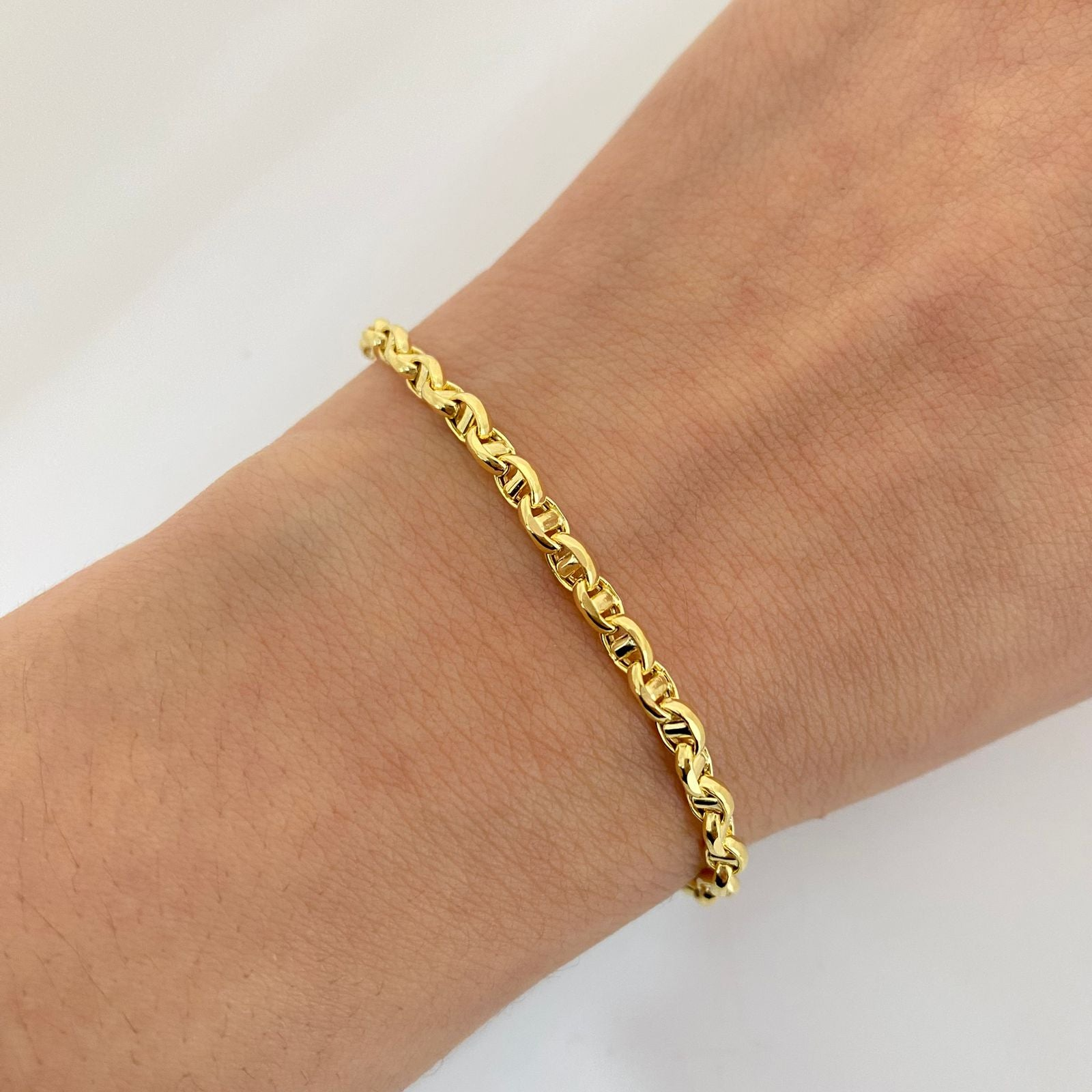 Pulso It escalera  Oro amarillo 18k +1 / 3,75 Gr / 3,5 mm / 19,5 Cm