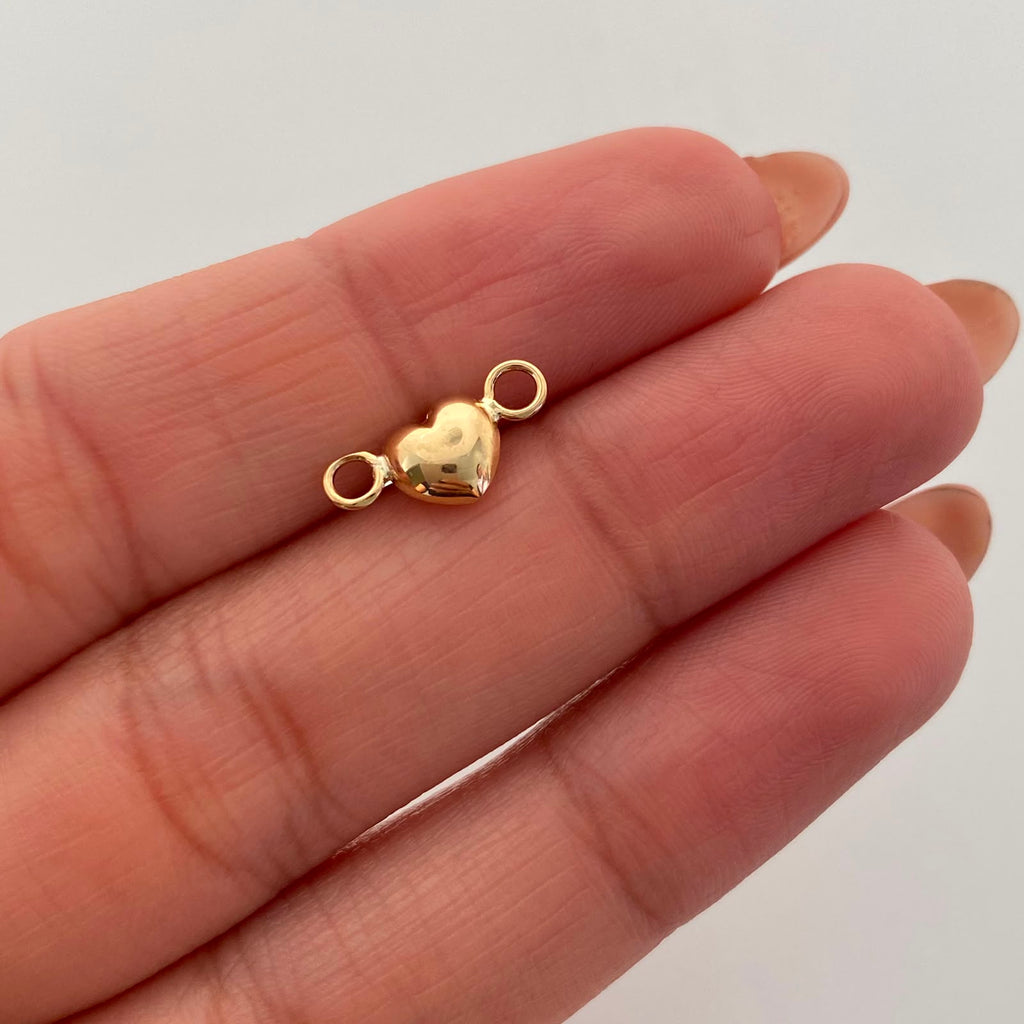 Herraje Corazon Inflado Oro amarillo 18k 0,3 Gr / 1,3 Cm