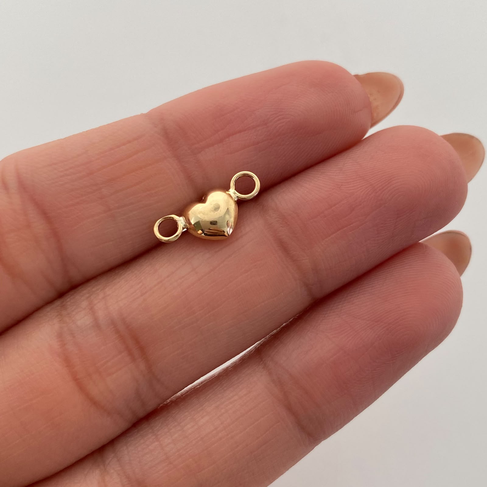 Herraje Corazon Inflado Oro amarillo 18k 0,3 Gr / 1,3 Cm