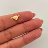 Herraje Corazon Borde Oro amarillo 18k 0,3 Gr / 1,3 Cm