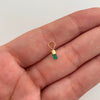 Dije Canutillo de Esmeralda Oro amarillo 18k 0,15 Gr / 2,3 mm / 1 Cm