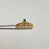 Anillo 15 Casting Verde y Blanco Oro amarillo 18k / Talla 7 / 2,6 Gr