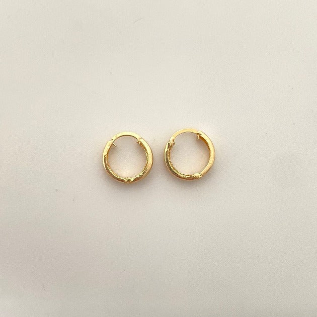 Candonga Circones blancos Oro amarillo 18k 0,9 Gr / 1,1 Cm