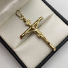 Dije cruz cristo tubular Oro amarillo 2,7 Gr / 5,5 Cm