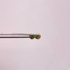 Topos Mini Circon Verde Oro amarillo 18k 0,35 Gr / 2 mm