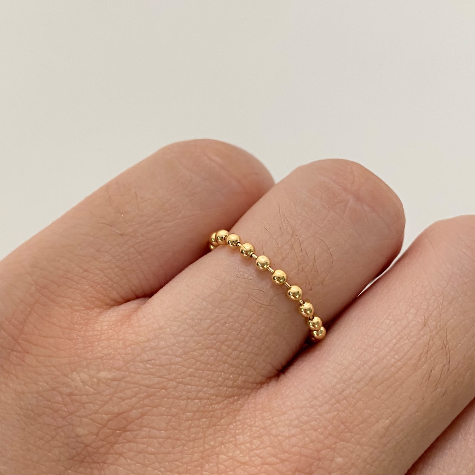 Anillo It Cadena Militar Oro amarillo 18k / Talla 4 / +4 / 0,85 Gr / 2 mm