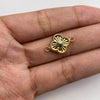 Herraje trebol diamantado Oro amarillo 18k 0,85 Gr / 2 Cm