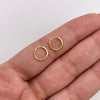 Candonga imperdible diamantadas Oro amarillo 18k 0,42 Gr / 0,8 Cm