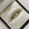 Topos ovalado circón verde Oro amarillo 18k 0,7 Gr / 4,4 mm