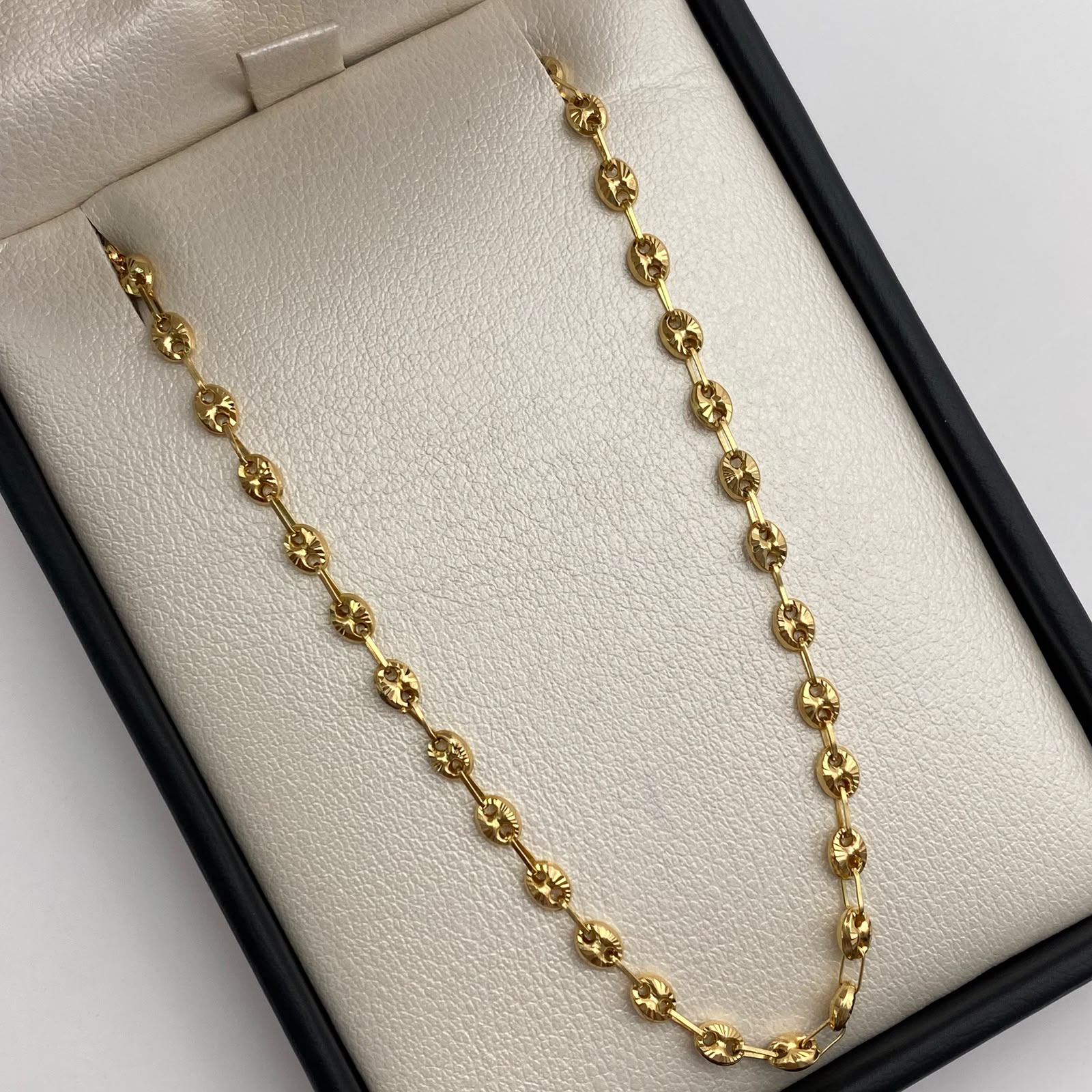 Cadena Gc Diamantado Oro amarillo 18k 7,40 Gr / 3,3 mm / 60 Cm Broche 0,40