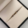 Topos Circon Azul oscuro Oro amarillo 18k 0,35 Gr / 3 mm