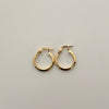 Candonga biselada Oro amarillo 18k 0,75 Gr / 1,5 Cm