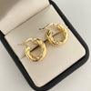 Candonga infladas entorchada Oro amarillo 18k 2,85 Gr / 1,6 Cm