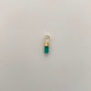 Dije Canutillo de Esmeralda Oro amarillo 18k 0,2 Gr / 2,9 mm / 1,1 Cm