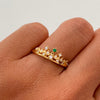 Anillo 15 Casting Blanco Oro amarillo 18k / Talla 7 1/4 / 2,35 Gr