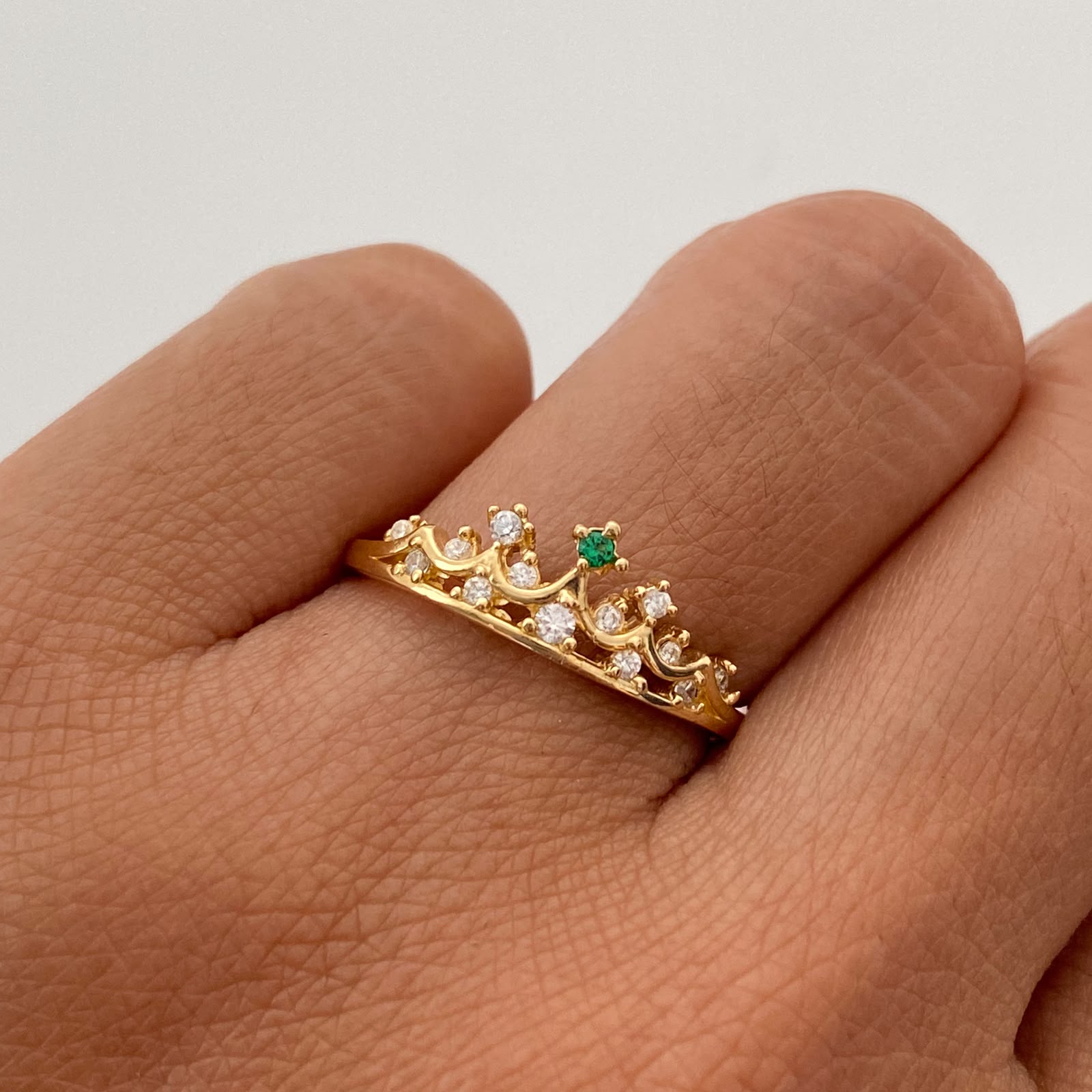 Anillo 15 Casting Blanco Oro amarillo 18k / Talla 7 1/4 / 2,35 Gr