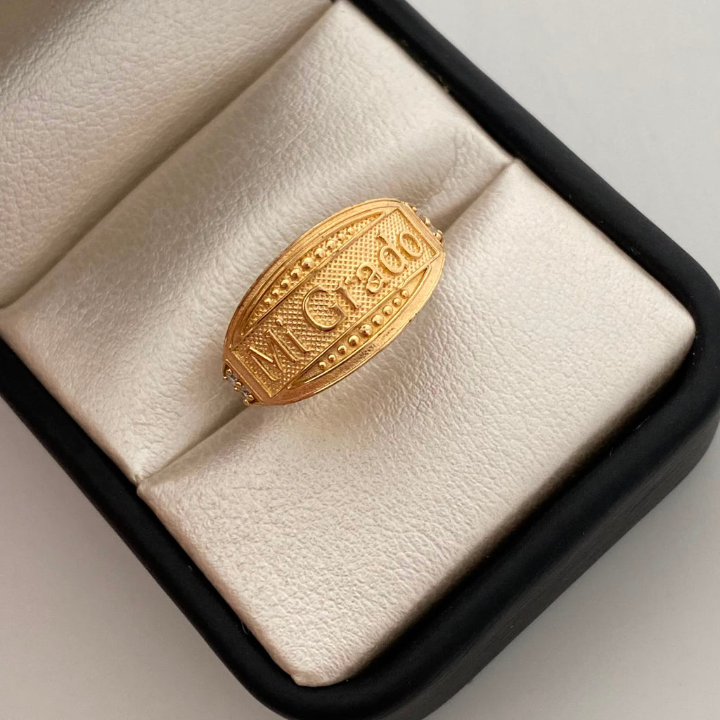 Anillo Mi grado Oro amarillo 18k / Talla 9 / 2,1 Gr / 3,5 mm
