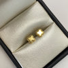 Topos trebol borde diamantado Oro amarillo 18k 0,5 Gr / 6,5 mm