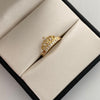 Anillo 15 Corona Circones Blanco Oro amarillo 18k / Talla 8 / 2,75 Gr