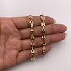 Cadena gc Tres oros 18k 13,65 Gr / 6,45 mm / 60 Cm Broche 0,40