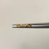 Anillo Ondas Oro amarillo 18k / Talla 7 1/2 / 1,6 Gr / 2 mm