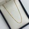 Tobillera It Militar especial Oro amarillo 18k +2 / 1,25 Gr / 1,1 mm / 19 Cm