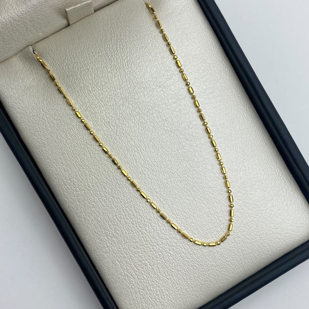Tobillera It Militar especial Oro amarillo 18k +2 / 1,6 Gr / 1,1 mm / 25 Cm