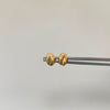 Topos grano de cafe liso  Oro amarillo 18k 0,6 Gr / 6 mm