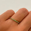 Anillo Churumbela Verde Oro amarillo 18k / Talla 7 1/2 / 1 Gr / 1,13 mm