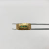 Anillo tres circones verdes en cuadro Oro amarillo / Talla 7 1/2 / 1,85 Gr