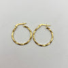Candonga delgada entorchada Oro amarillo 1,15 Gr / 2,5 Cm