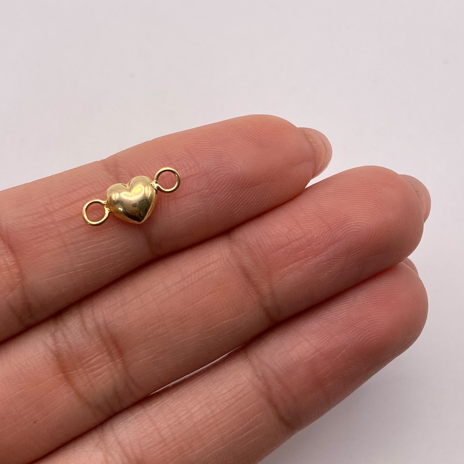 Herraje corazón inflado Oro amarillo 18k 0,26 Gr / 1 Cm