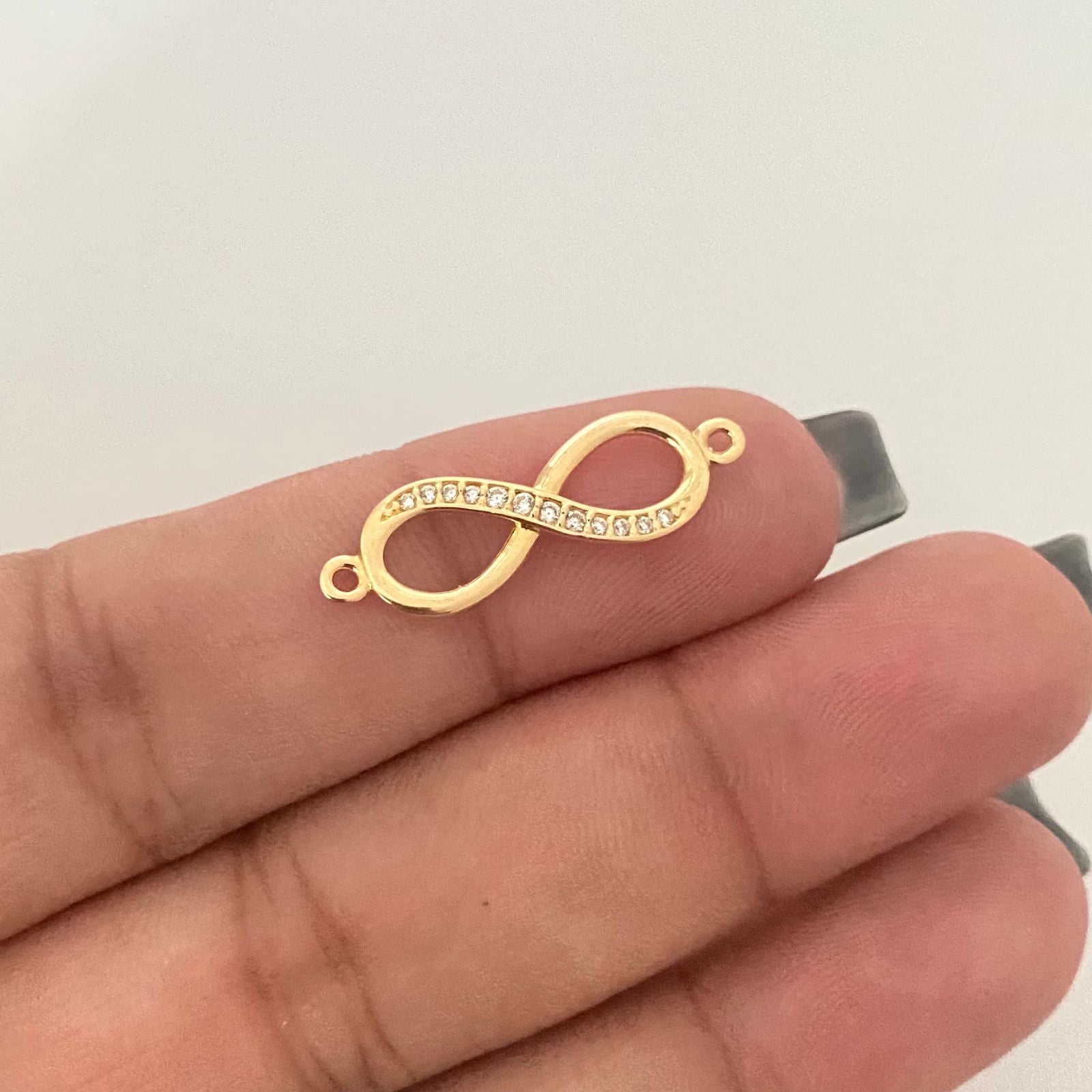 Herraje infinito casting y liso Oro amarillo 18k 1,05 Gr / 2,5 Cm