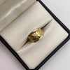 Anillo Troquel flores Oro amarillo 18k / Talla 9 / 1,95 Gr / 4,6 mm